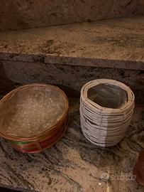 Cestini per piante e decoupage