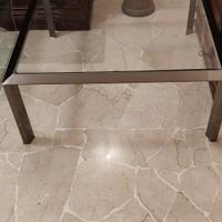 Tavolino cristallo quadrato sala