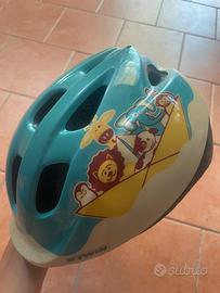 Caschetto bici azzurro fantasia Decatlhon