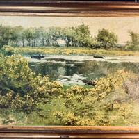 Paesaggio con lago-Leon Giuseppe Buono