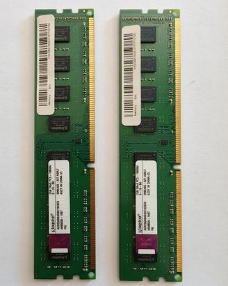 Kit RAM Kingston DDR3 4GB (2x2GB) PC3-10600U 1333M