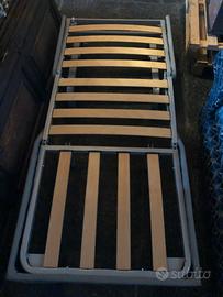Poltrona letto singolo con doghe in legno