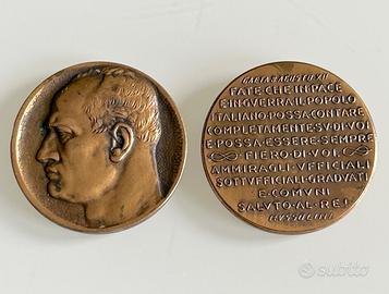 Medaglia Discorso Mussolini Gaeta 8 ag. XII-1934