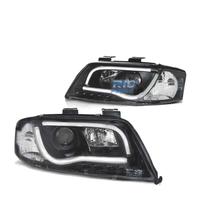 FARI LED PER AUDI A6 01-04 LUCE DIURNA NERA
