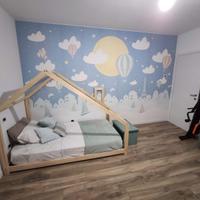 Letto montessoriano a capanna + materasso
