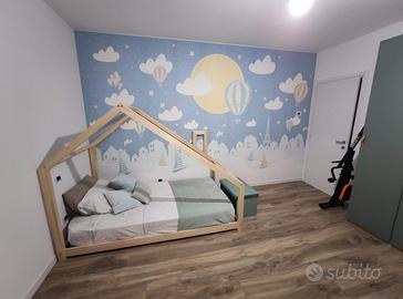 Letto montessoriano a capanna + materasso