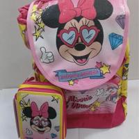 Zaino Minnie Pink Estensibile + Astuccio Incluso