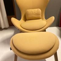 poltrona con pouf calligaris