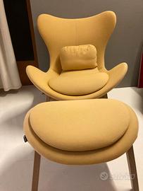 poltrona con pouf calligaris