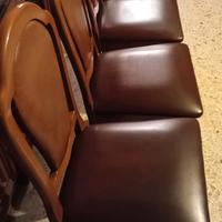 Sedie da sala, seduta e schienale imbottito pelle