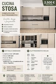Cucina STOSA completa + elettrodomestici Indesit