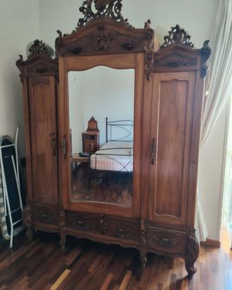 armadio CASTAGNO del 900 da ebanista siciliano