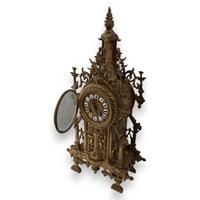 OROLOGIO DA TAVOLO MECCANICO BAROCCO IN OTTONE