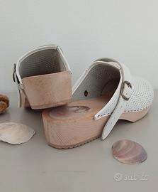Zoccoli legno vintage clogs legno 39