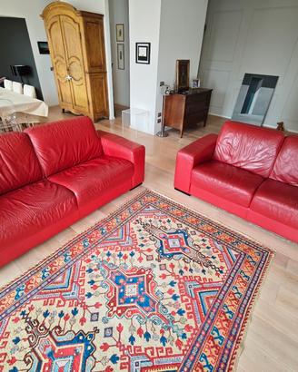 2 Divani pelle rossa