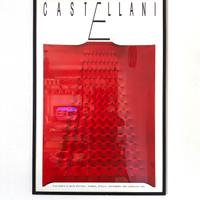 Manifesto mostra ENRICO CASTELLANI 1989