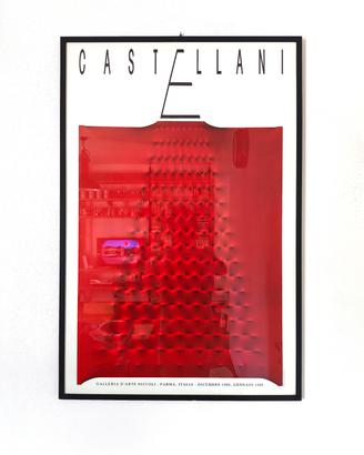 Manifesto mostra ENRICO CASTELLANI 1989