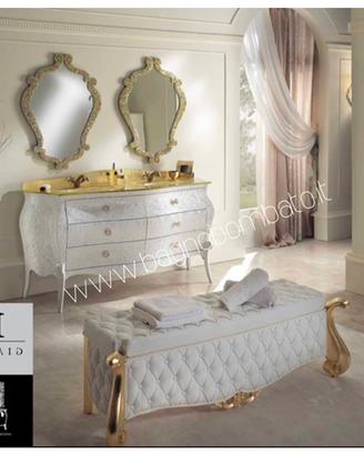 Mobile bagno bombato doppio lavabo