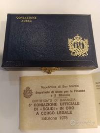 Monete Oro San Marino 1978 - 1 e 2 Scudi
