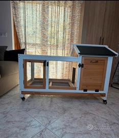 Gabbia per conigli PawHut in legno