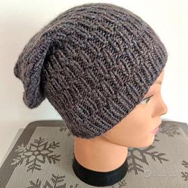 Berretto unisex lungo grigio