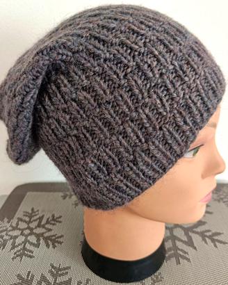 Berretto unisex lungo grigio