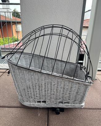 Cesto porta cagnolino per bicicletta