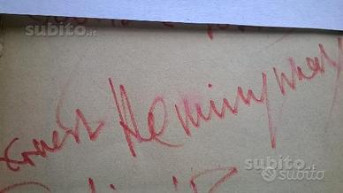 Autografo con dedica Hemingway Addio alle armi1952