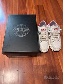 Sneakers 4US Cesare Paciotti bianche/rosse bambino