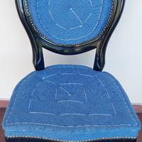 Sedia poltrona vintage blu