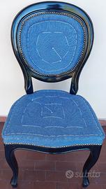 Sedia poltrona vintage blu