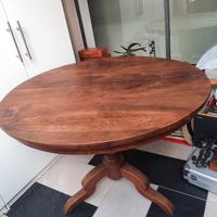 tavolo rotondo antico legno 