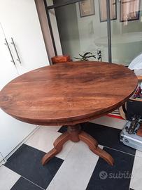 tavolo rotondo antico legno 