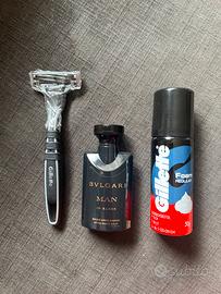 Gillette lametta + schiuma + balsamo Bulgari