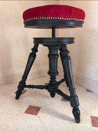 Sgabello pianoforte antico