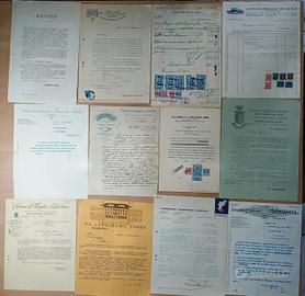 LOTTO 61 PEZZI DOCUMENTI E FATTURE DA 1889 A 1953