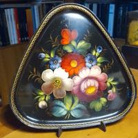 Vassoio sovietico dipinto a mano