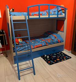 cameretta armadio e letto a castello