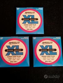 tre mute per chitarra elettrica D' Addario EXL120+