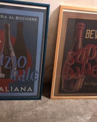 Stampe + cornici Baladin 50x70cm (2pz)