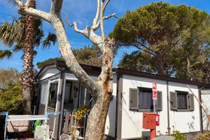 Casetta prefabbricata in riva al mare