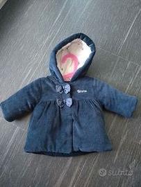 Cappottino bimba con cappuccio Brums - 3-6 mesi