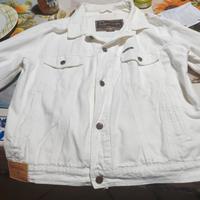 giubbino jeans bianco Marlboro 