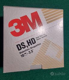 Vintage Floppy Disk 10x Dischetti 3M da 3,5"