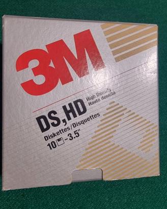 Vintage Floppy Disk 10x Dischetti 3M da 3,5"