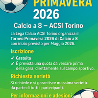 Torneo di calcio a 8 in Torino "Primavera 2026"
