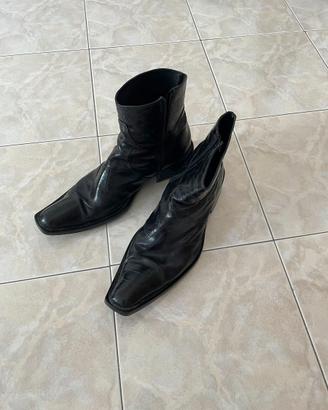 STIVALE TEXANO UOMO NERO PELLE