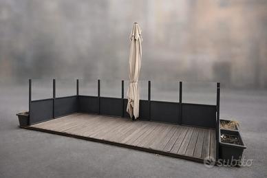 Plateatico professionale 5x2m con ombrellone