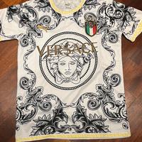 Maglia Calcio Taglia S Italia Versace bianca oro