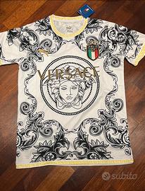 Maglia Calcio Taglia S Italia Versace bianca oro